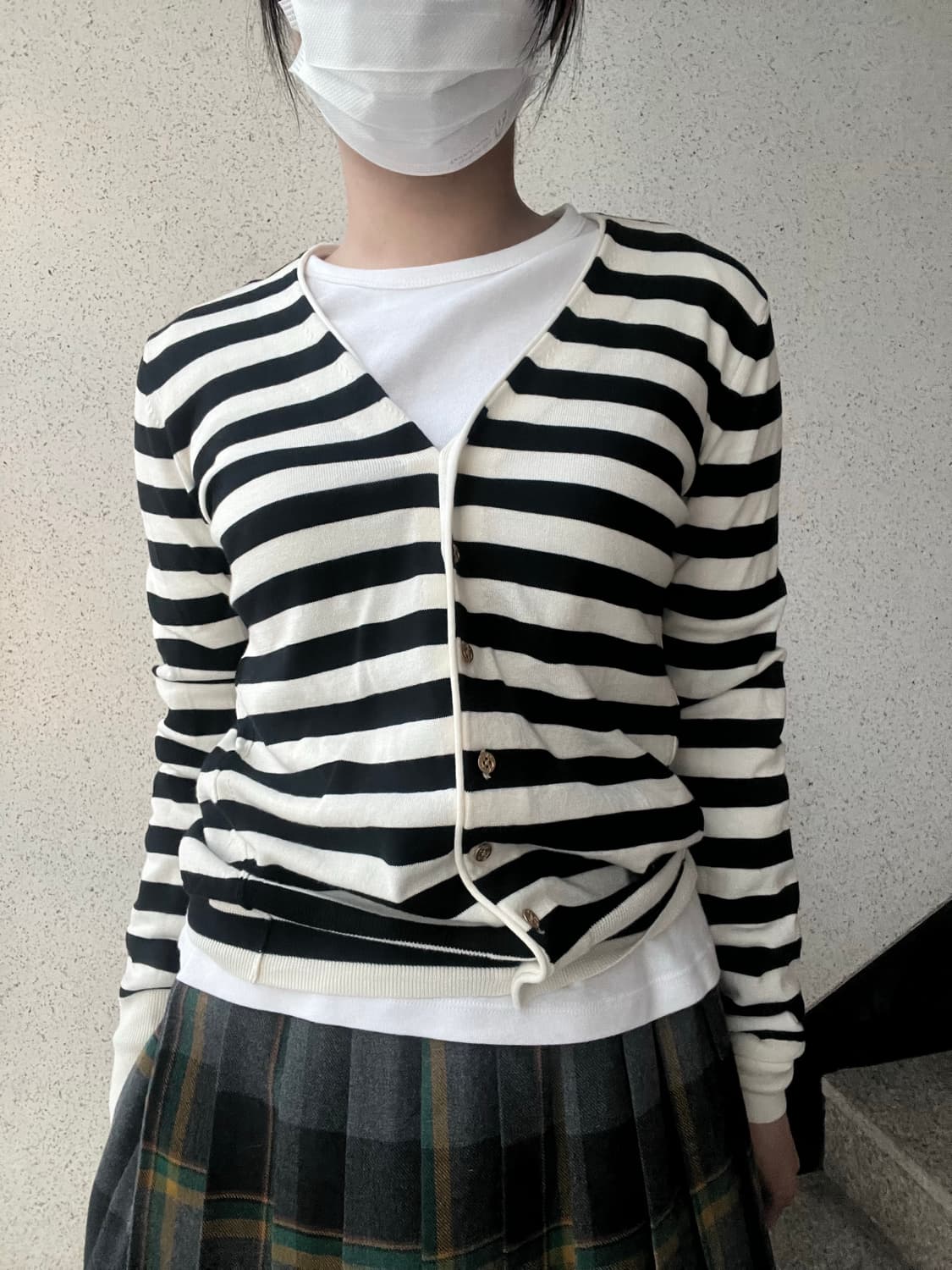 코튼 스트라이프 가디건 상품이미지1