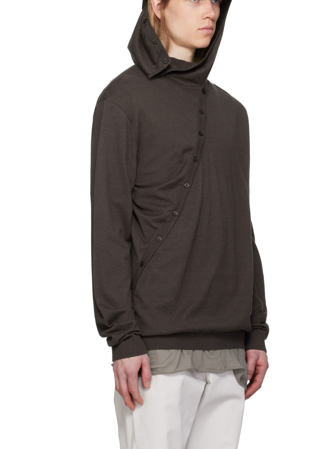 PAF 8.0 knit right hoodie brown 상품이미지2