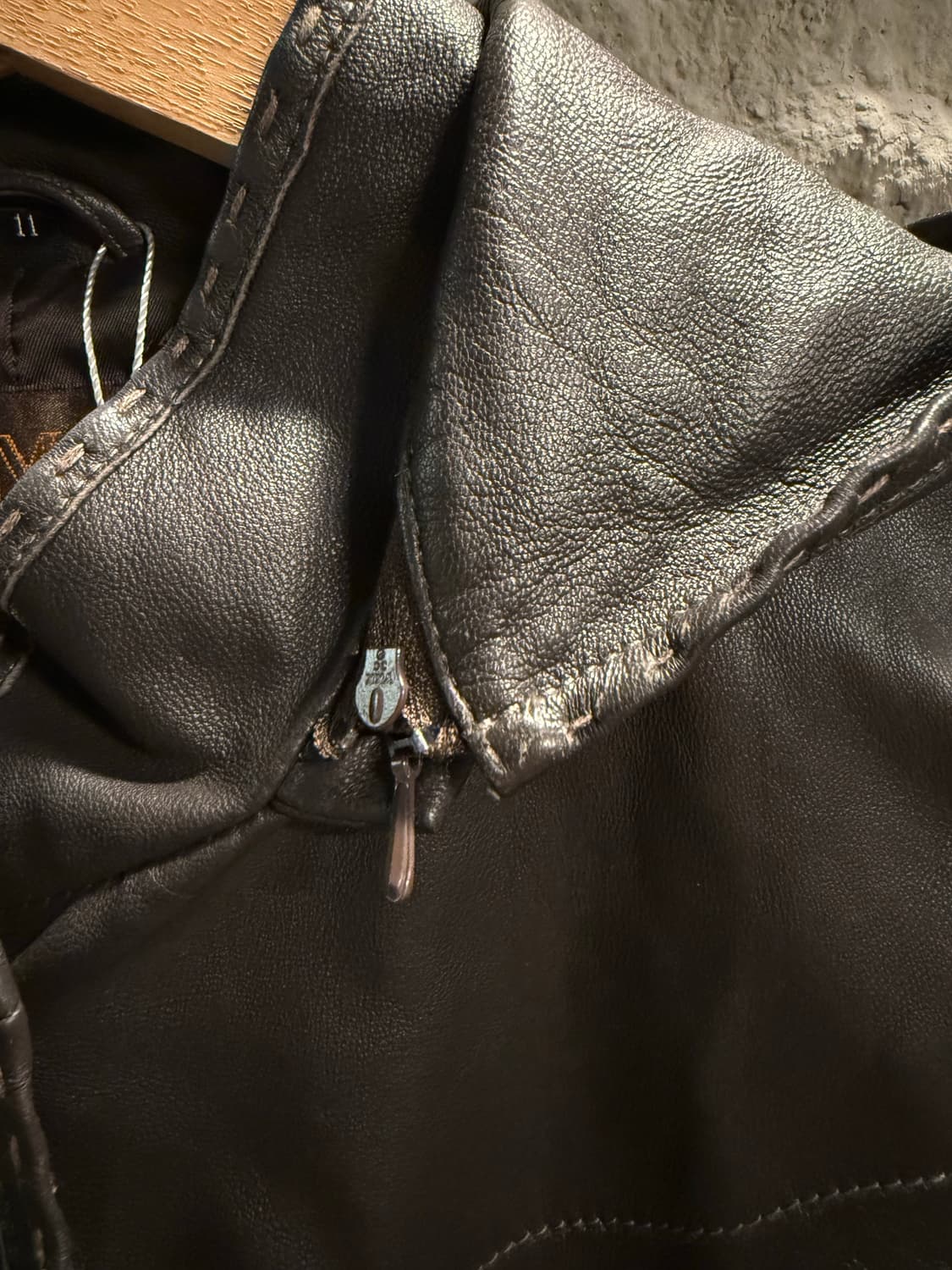 11 발망 BALMAIN 후드 양가죽 하프 코트 다크브라운 상품이미지6