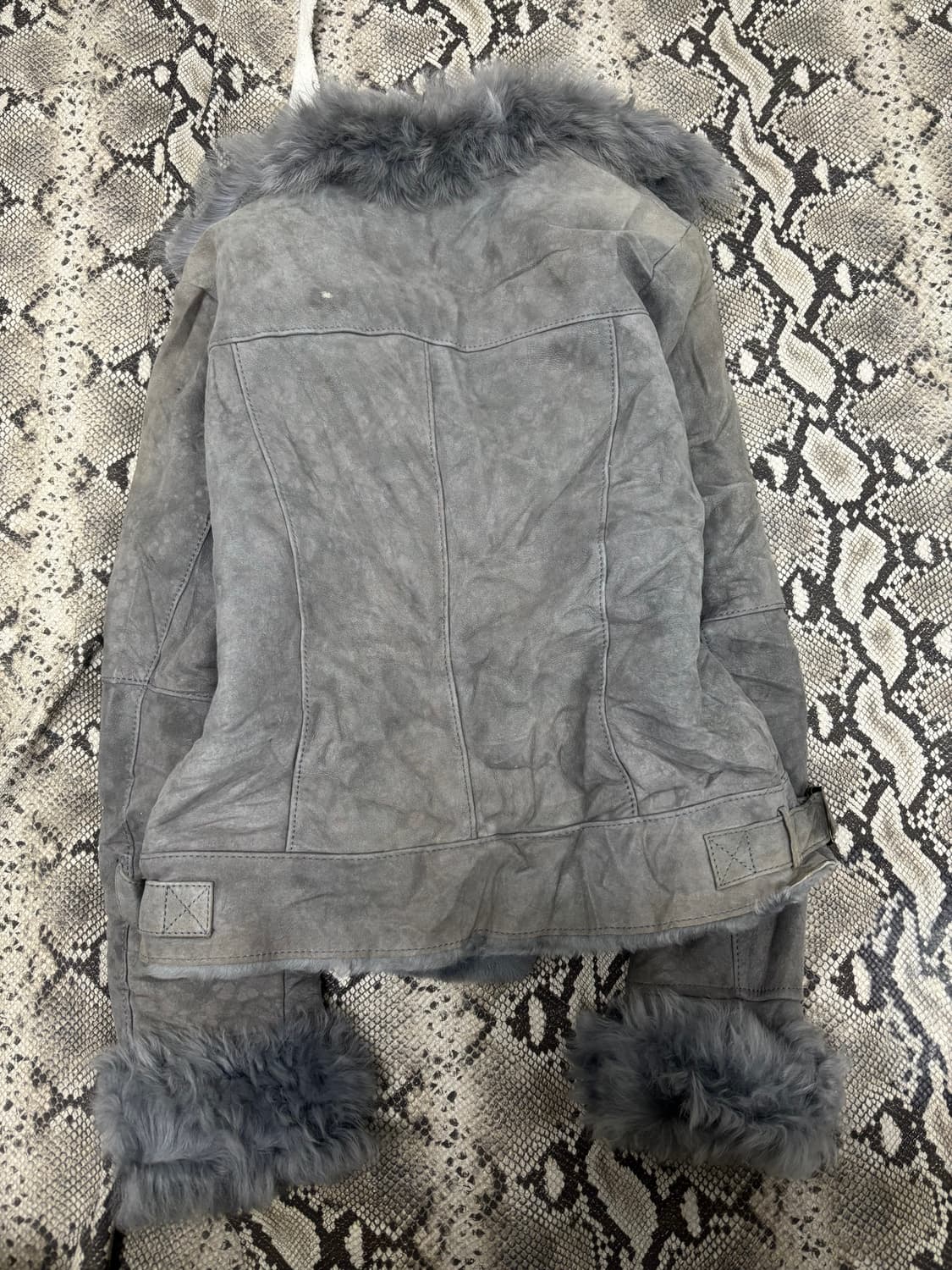 Y2K Grey Fur Trimming Jacket 상품이미지9
