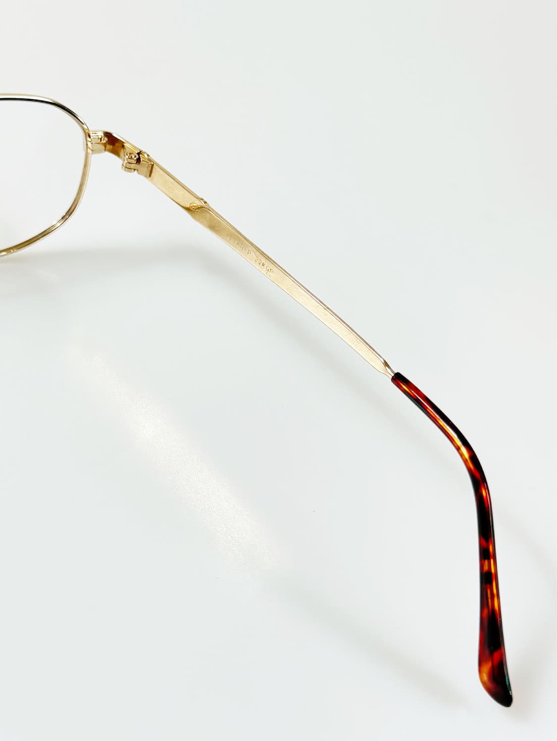 90s CAREER 골드 티타늄 슬림 오벌 빈티지 안경 상품이미지6