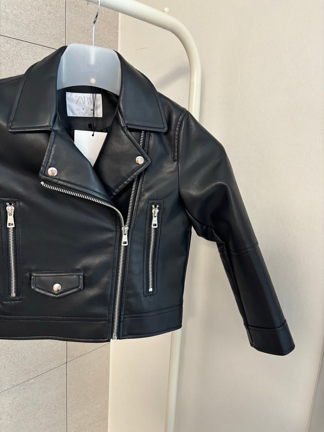 자라 키즈 블랙 레더 라이더 자켓 상품이미지8
