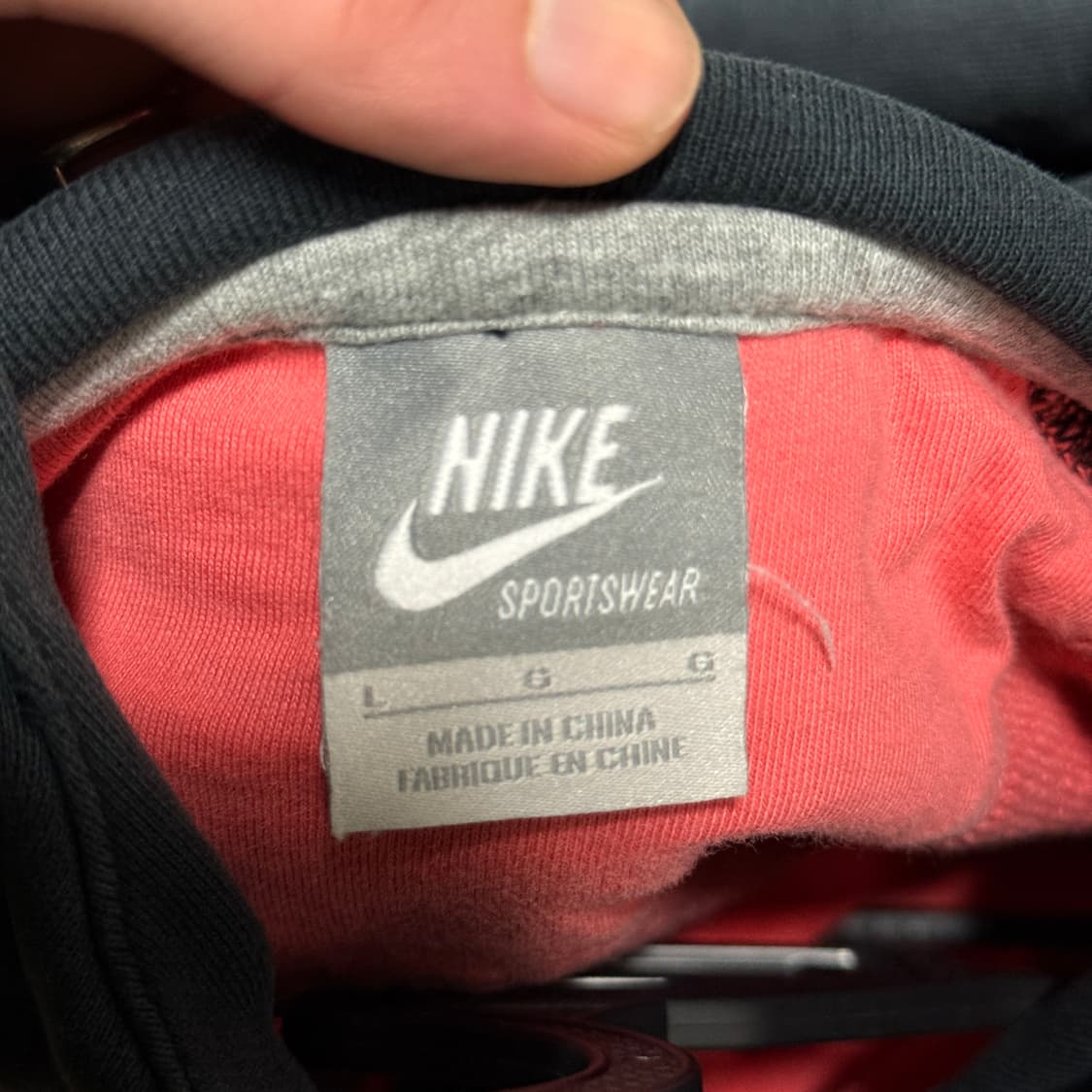 나이키 y2k 하이넥 프린팅 , 자수 디테일 배색 집업 후디 상품이미지6