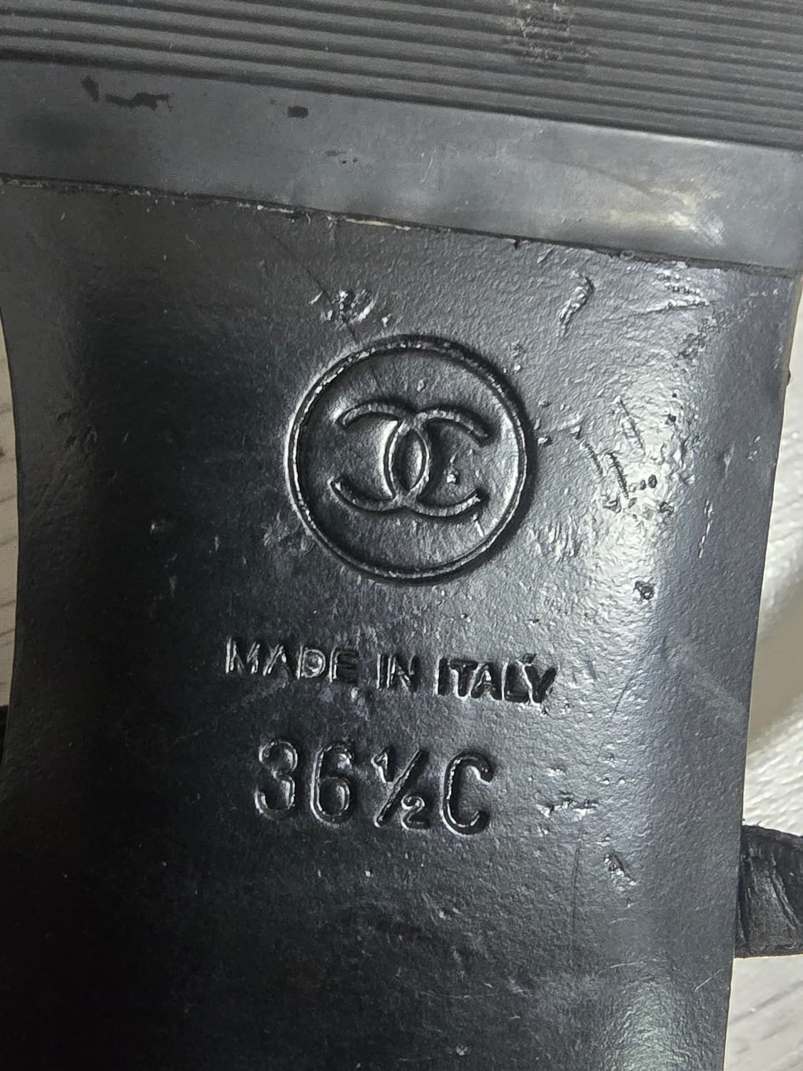 (정품) 샤넬 CC로고 가죽 샌들 36.5(명품 여자 신발 슬리퍼 뮬) 상품이미지6