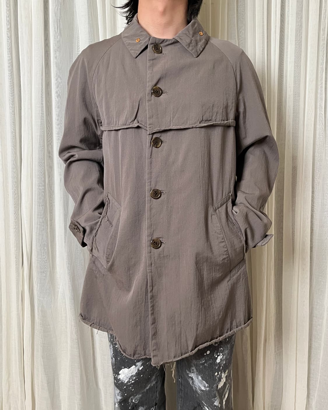 Kolor 컬러 컷오프 코트 트렌치코트 상품이미지7