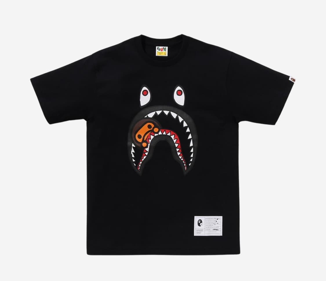 [신상 새상품] BAPE 베이프x 조슈아 비데스 콜라보 샤크 마일로 반팔 상품이미지3