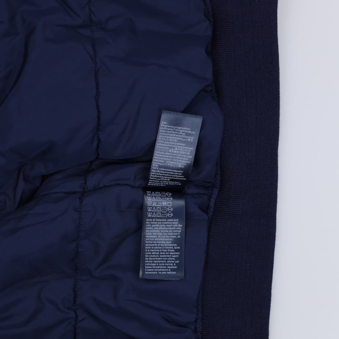 L 타미힐피거 이너 퀄팅 플래그 봄버 블루종 자켓 4149 상품이미지9