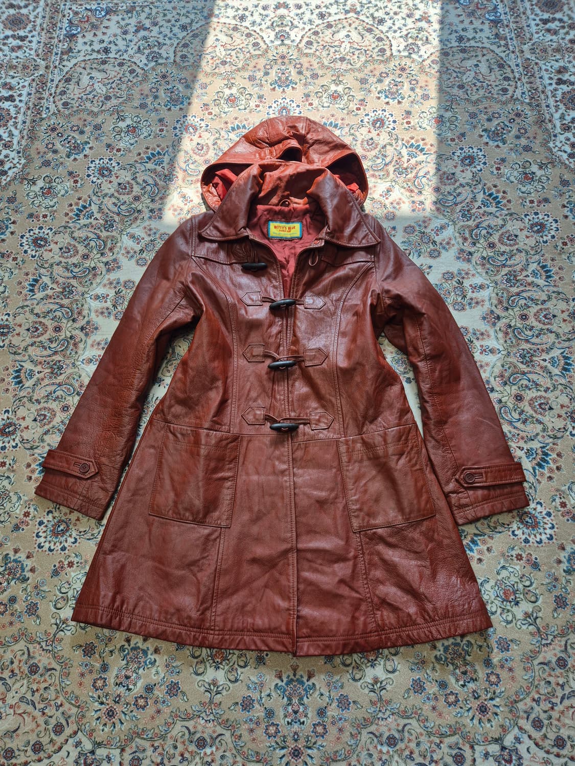 베티스 블루 소 가죽 더플 코트 상품이미지1