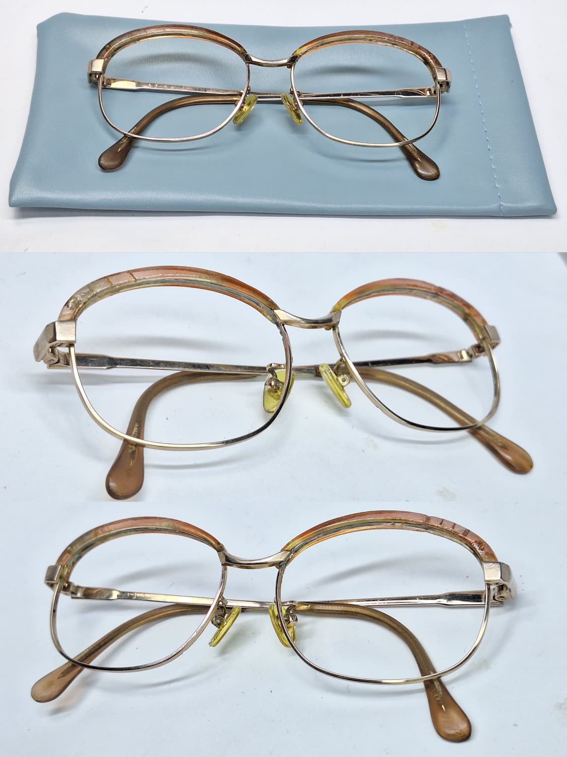 80s 일본 빈티지/ 브로우라인 여성용 하금테 안경테 50mm 하우스 상품이미지7