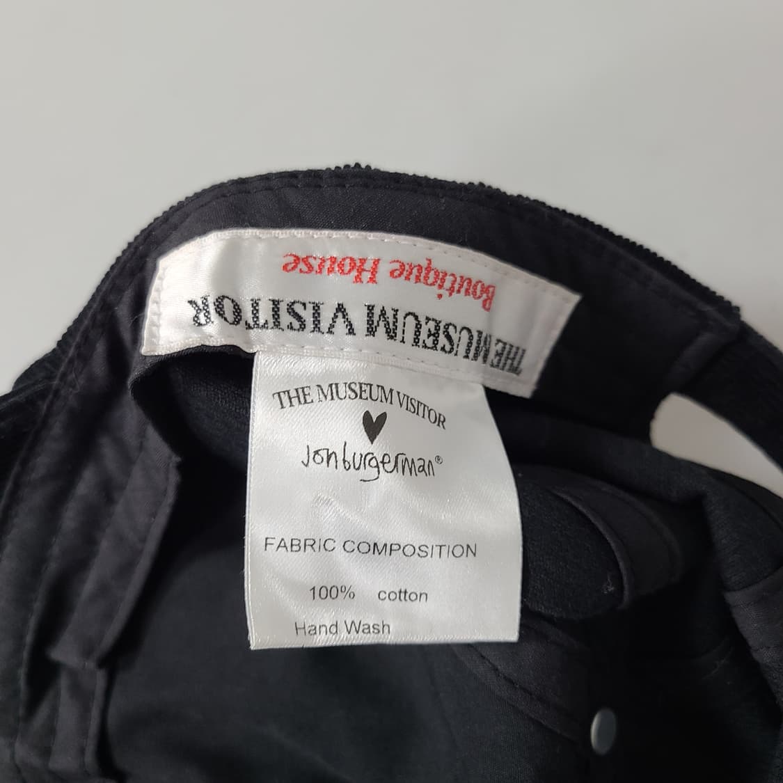 더뮤지엄비지터X존버거맨 페인티드 피자앤포크 코듀로이 볼캡 브라운 상품이미지6