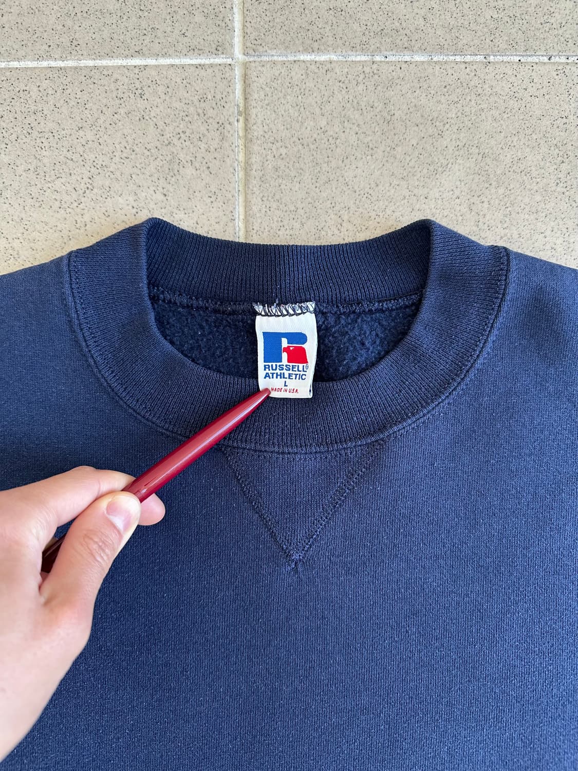 90s 빈티지 러셀 스웻셔츠 네이비 L USA 상품이미지6