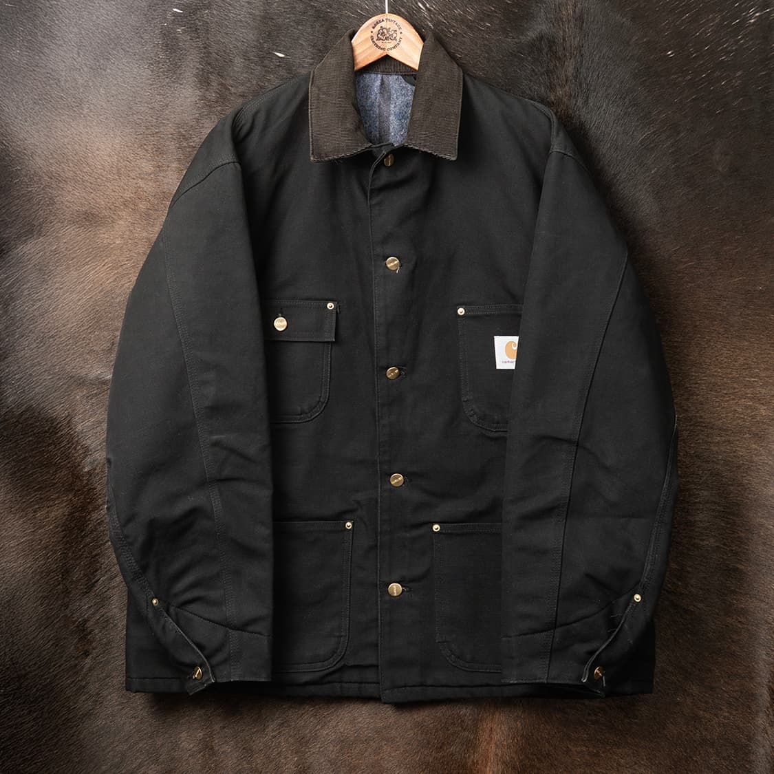 [115] 칼하트 C01 블랭킷 라이닝 덕캔버스 쵸어코트 블랙  상품이미지1