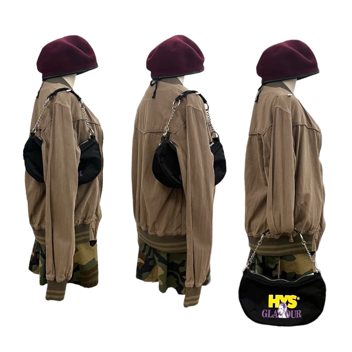 히스테릭글래머 나일론 숄더백 블랙 상품이미지9