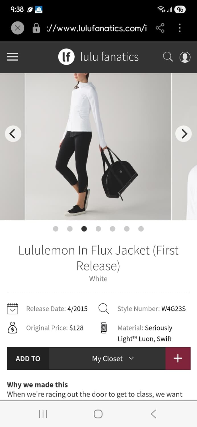 룰루레몬 뒷면 셔링 후드 집업 자켓 화이트 상품이미지3