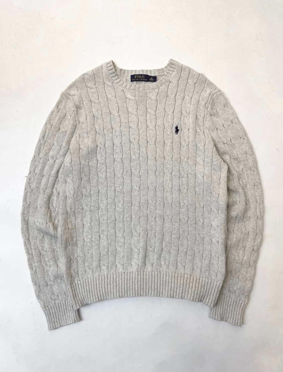폴로 랄프로렌 꽈배기 니트 라이트그레이 상품이미지1
