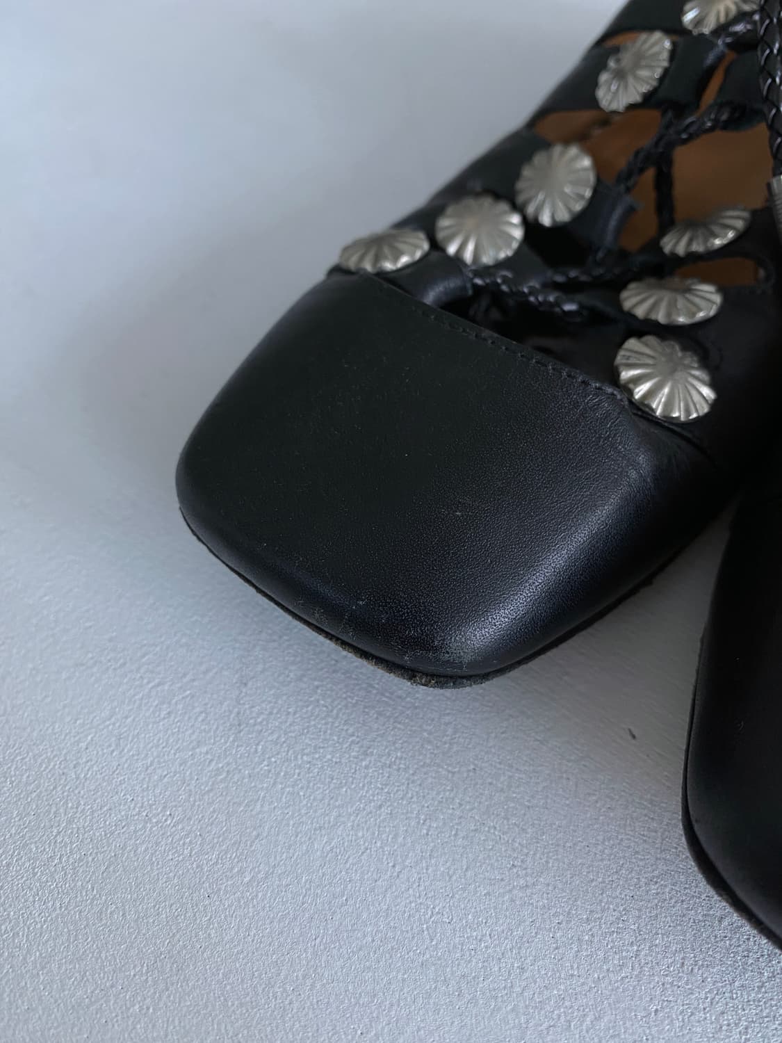 [Toga pulla] 레이스 업 스퀘어 투 펌프스 상품이미지6