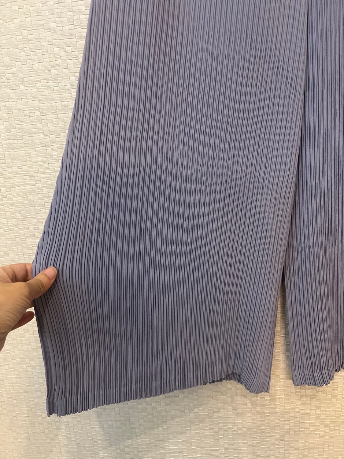 이세이미야케 해칭 와이드 팬츠 아사가오 퍼플 상품이미지4