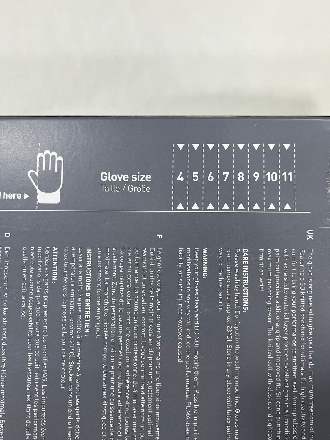 푸마 퓨처 얼티밋 NC 골키퍼 장갑 (새제품) 상품이미지4