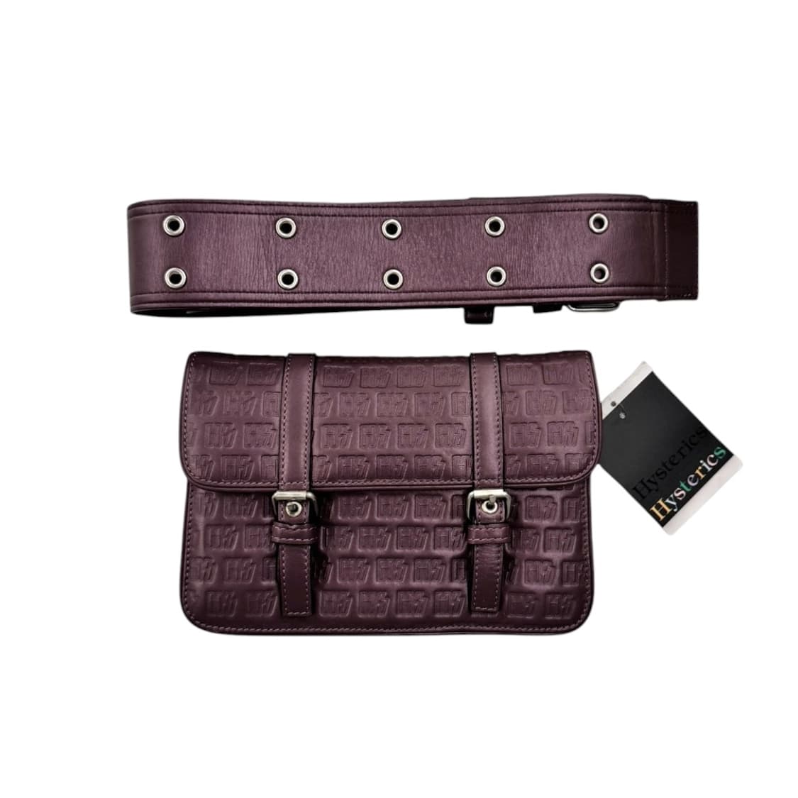 히스테릭글래머 레더 HG 모노그램 웨이스트백 보르도 상품이미지1