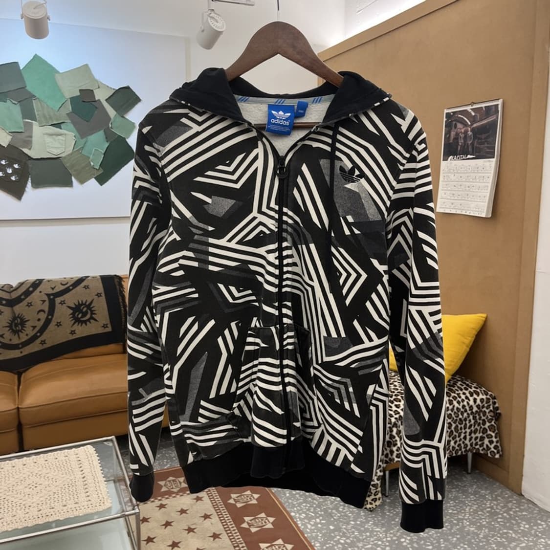아디다스 스트릿 펑크 키치 기하학 패턴 져지 후드집업 90 C10215 상품이미지3