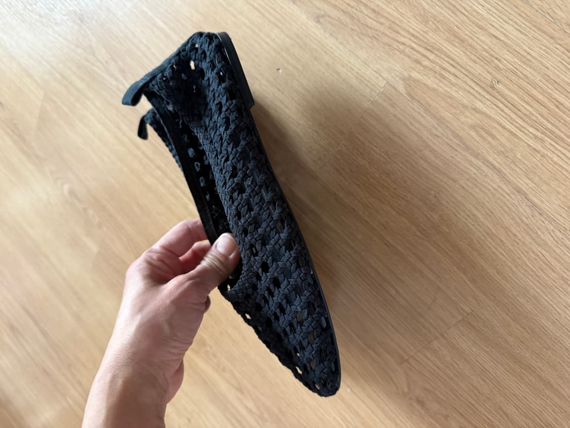 h&m 블랙 매쉬 플랫 슈즈 38 상품이미지2