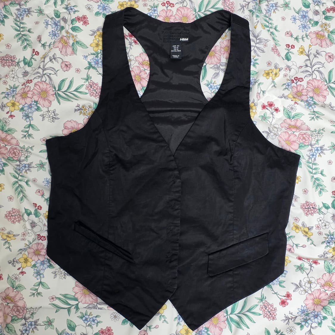 h&m 유럽판 고전빈티지)블랙 수트 조끼베스트 오네갸루고딕로리타정장y2k 상품이미지1