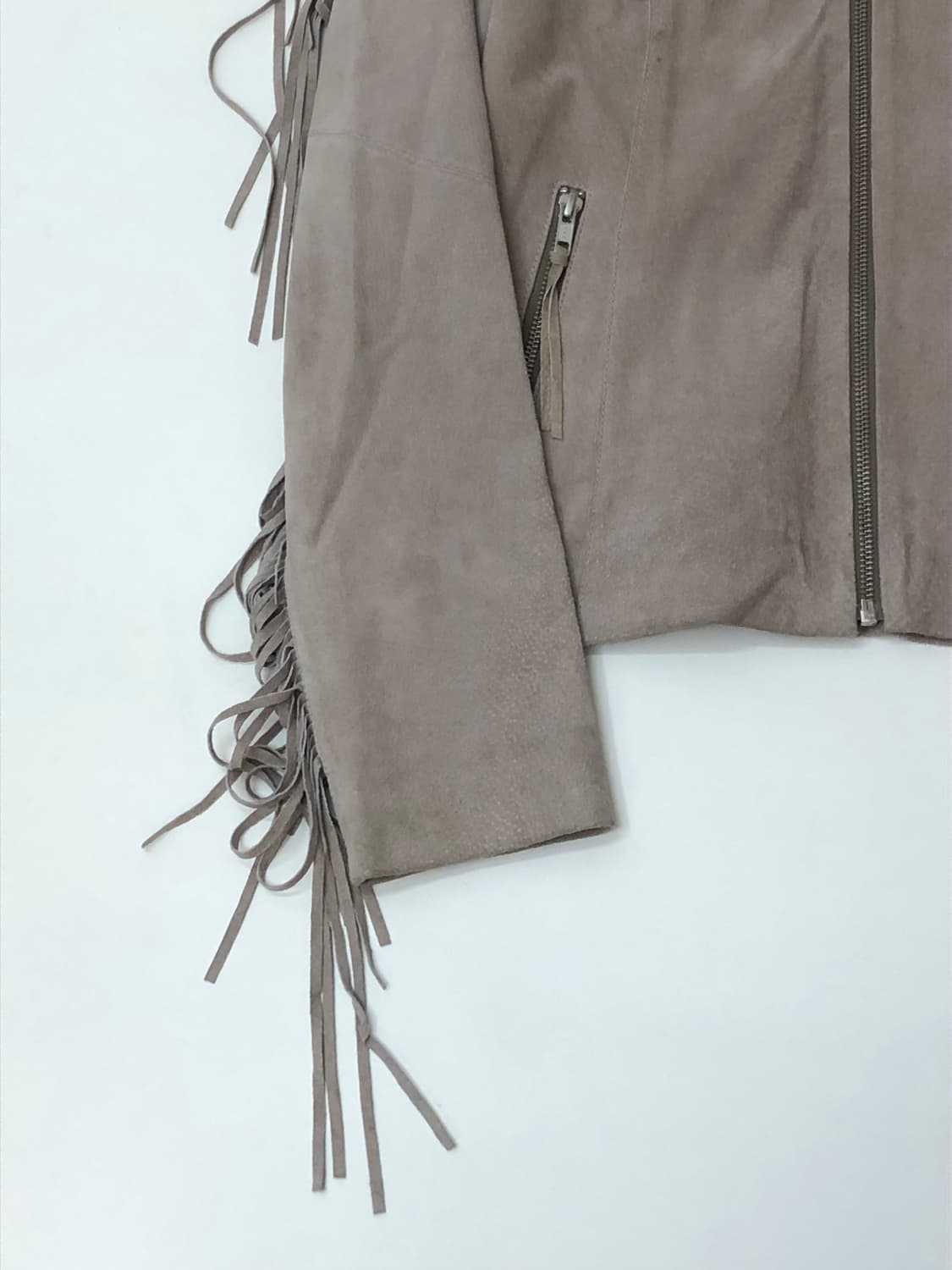 Soia & Kyo 소이아앤쿄 베이지 프린지 스웨이드 레더 자켓 상품이미지4