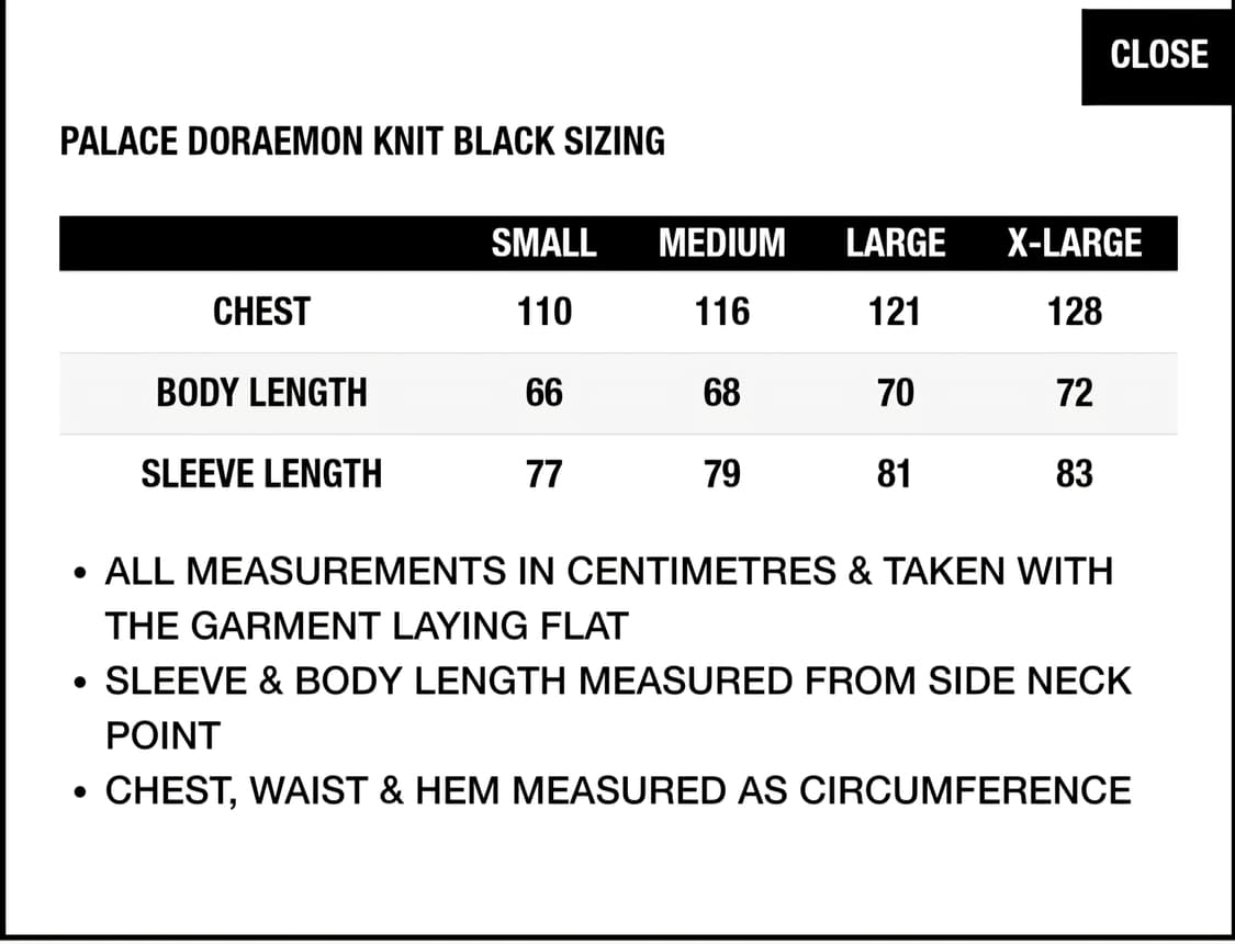 팔라스 도라에몽 니트 블랙 XL 상품이미지5