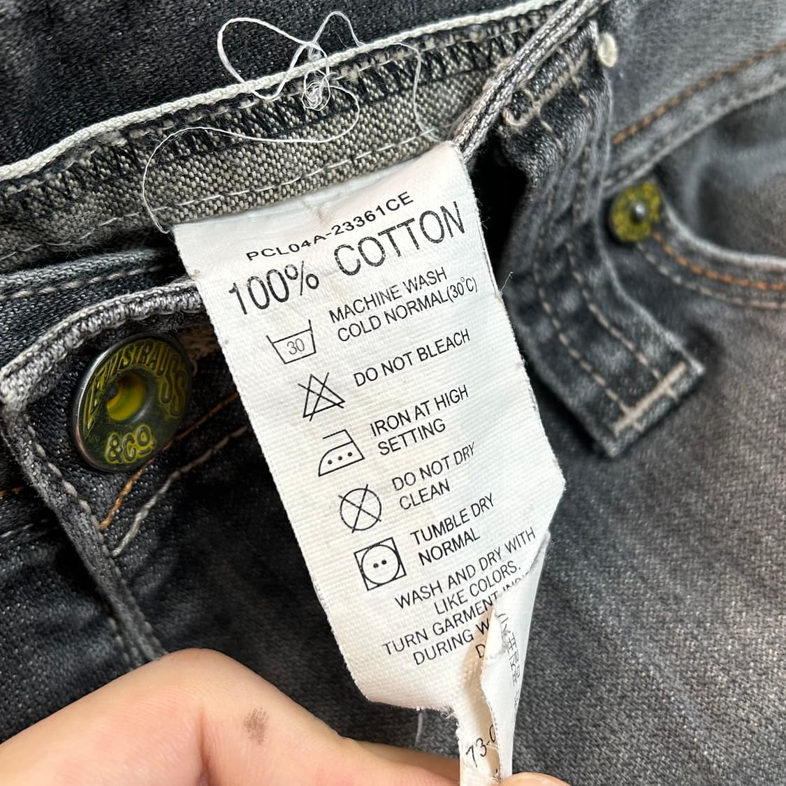 리바이스 워시드 와이드 데님 팬츠 상품이미지8