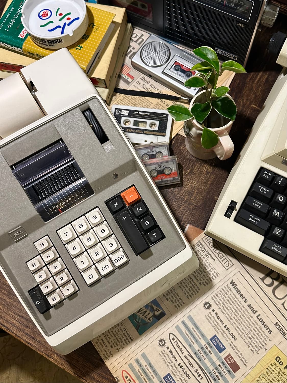 도시바 빈티지 tostec 전기기계식 계산기 상품이미지7