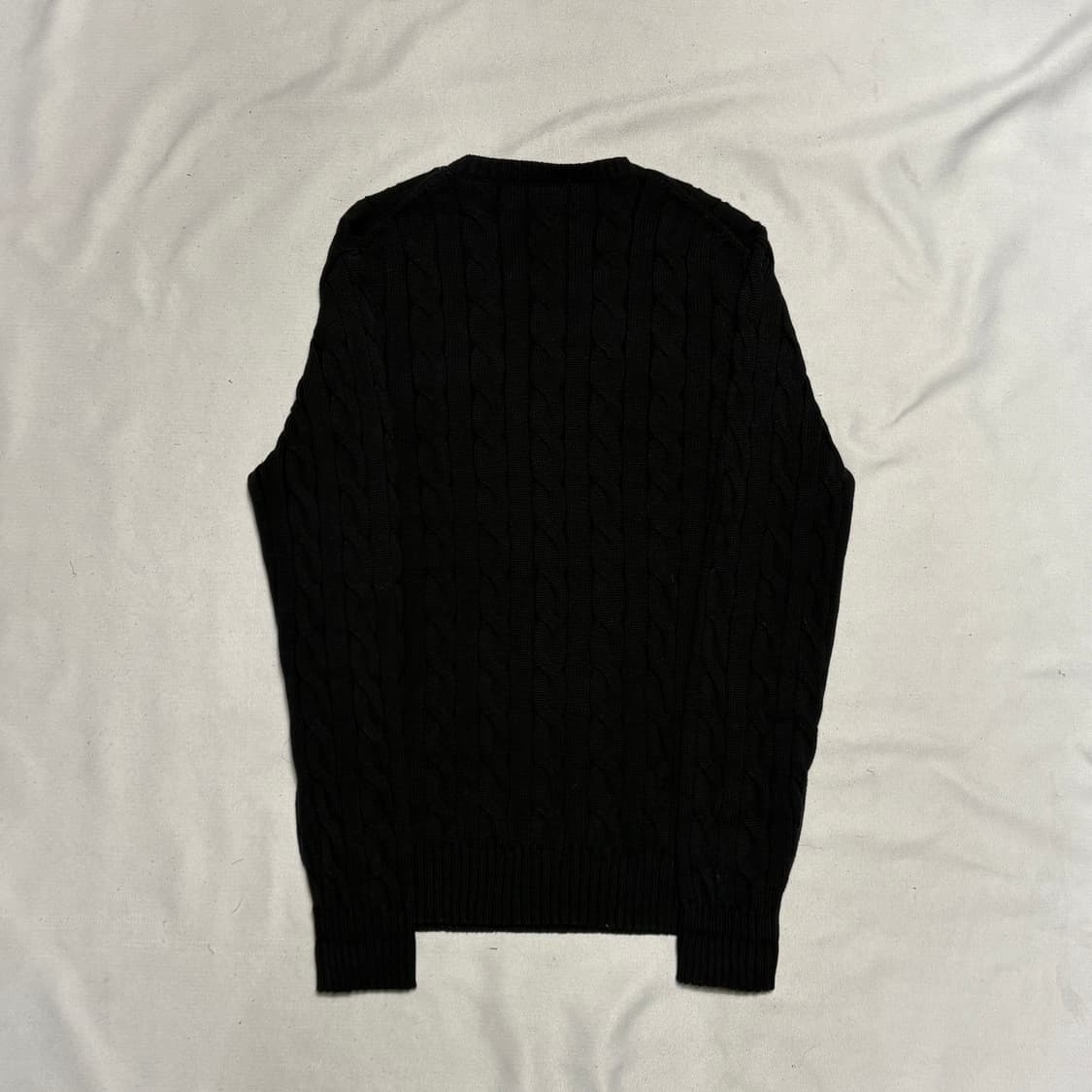 M 폴로랄프로렌 코튼 블랙 케이블 니트 상품이미지3