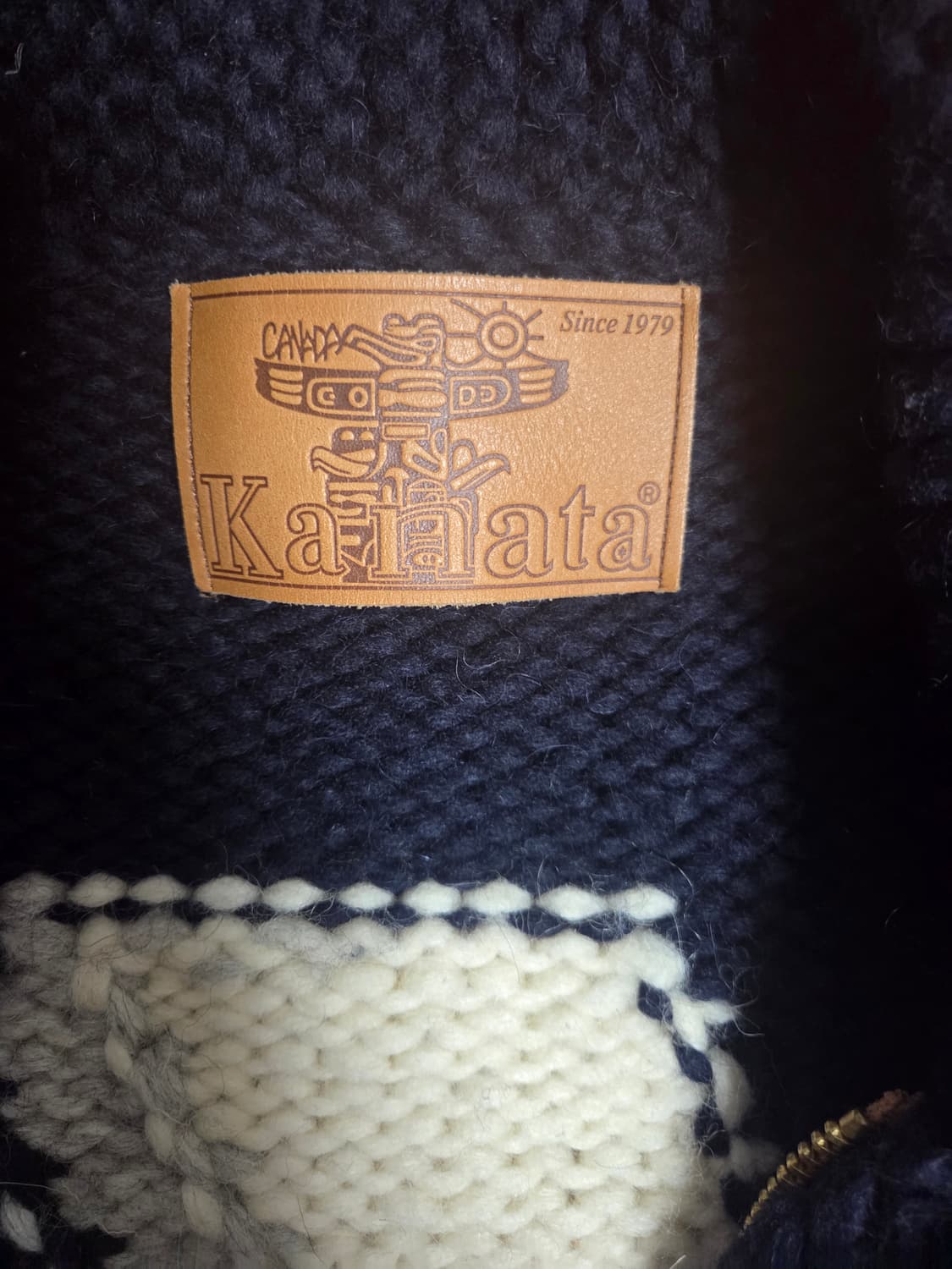 카나타 코위찬 짚업 카디건 자켓 네이비 상품이미지3