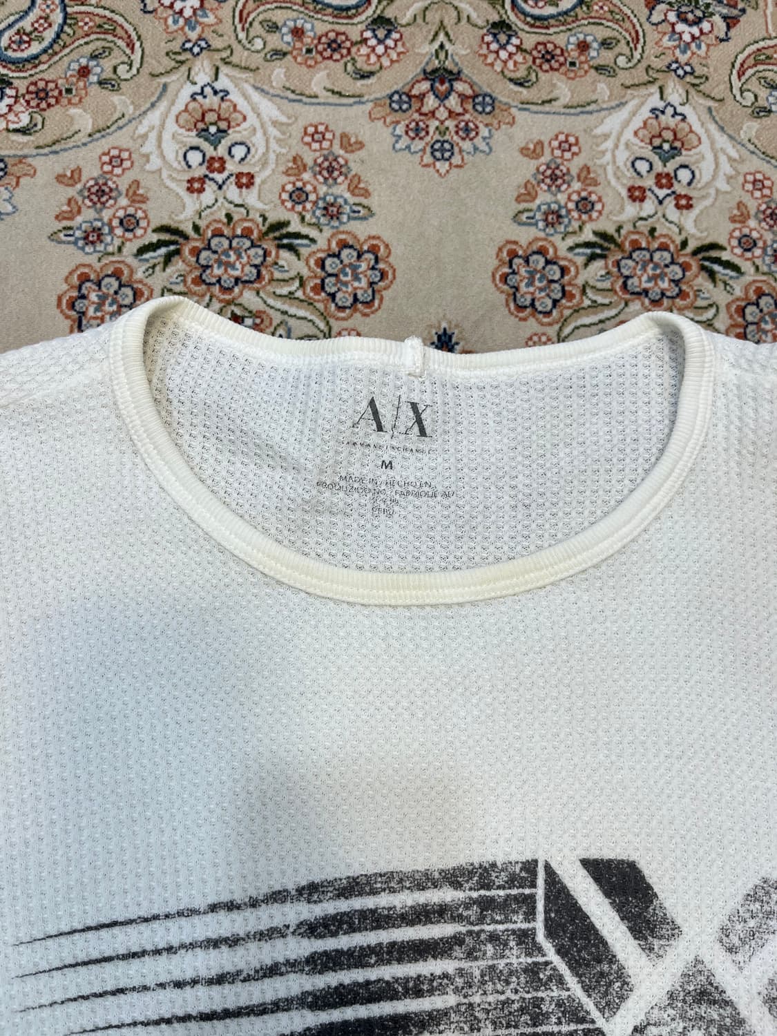 아르마니 익스체인지 프린팅 와플 롱슬리브 상품이미지4