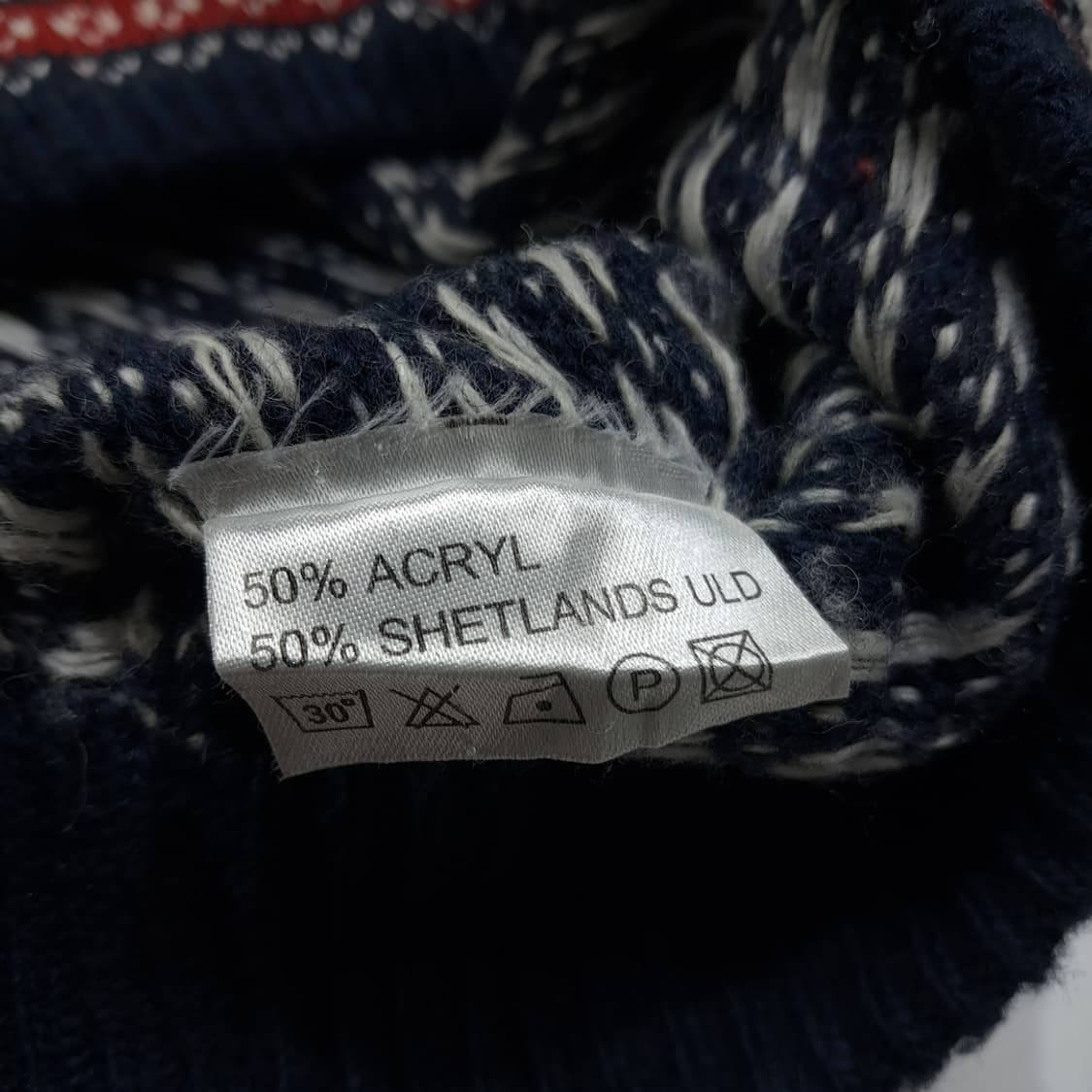 CL041 노스필드 셰틀랜드울 메탈클립 네이비 노르딕 니트 스웨터 상품이미지5