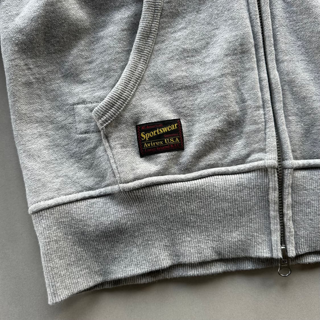 [M]아비렉스 AVIREX 스펠아웃 그레이 후드집업 상품이미지9