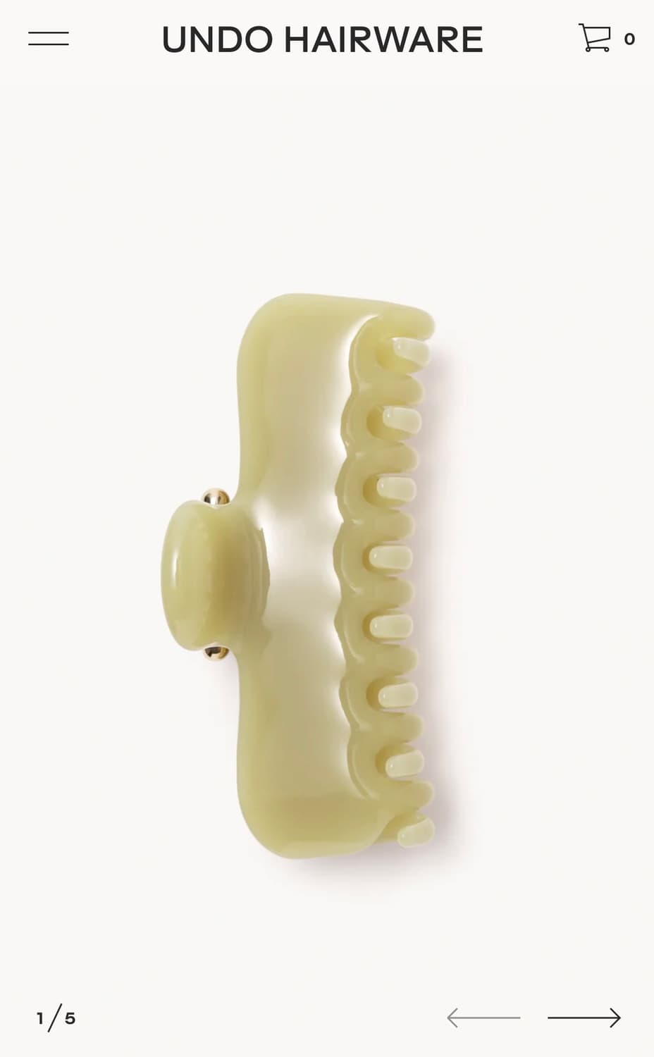 새상품) UNDO Hairware 언두 헤어웨어 클로 클립 집게핀 머리핀 상품이미지1