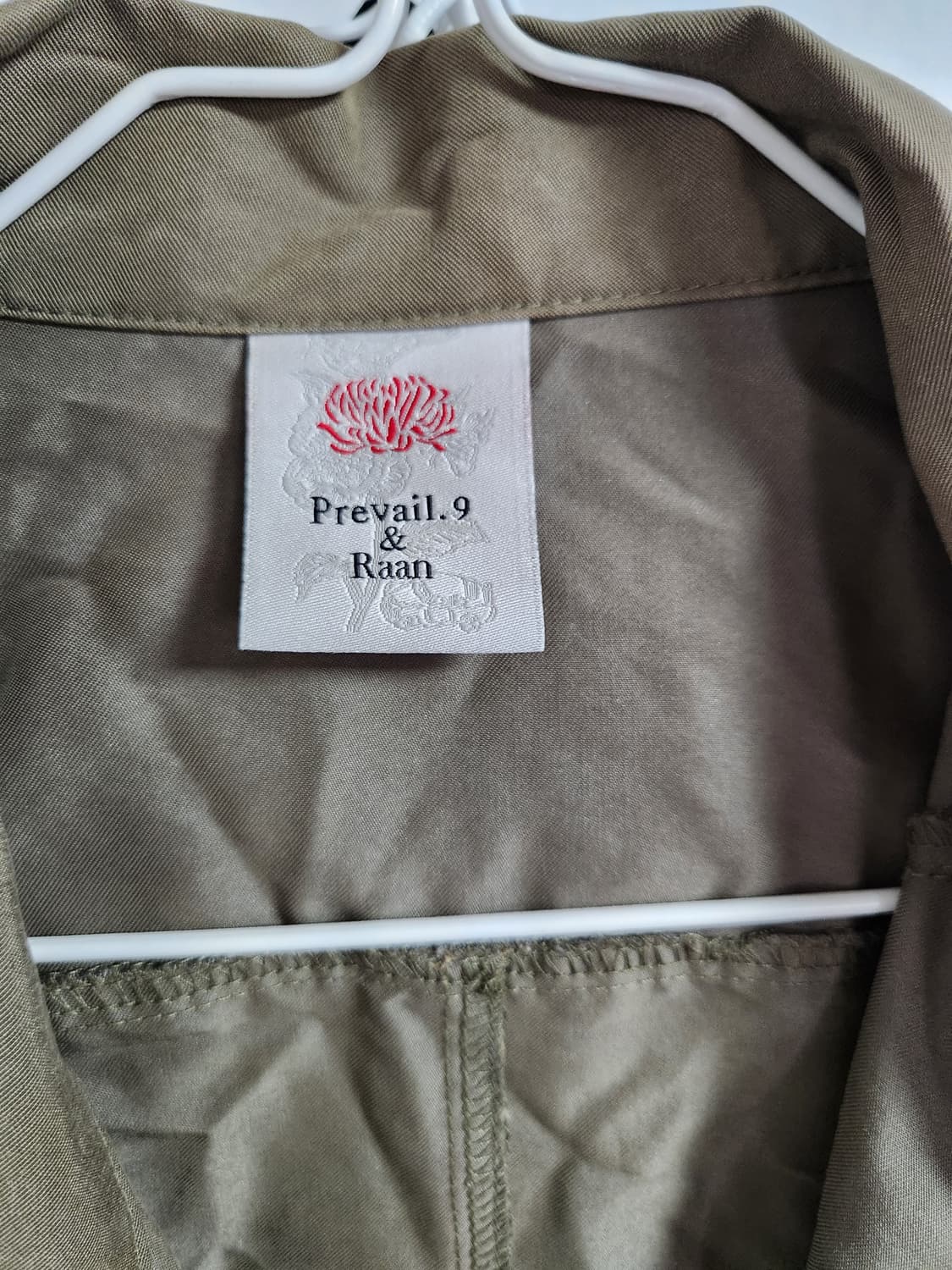 카키색 칠부 소매 롤업 트렌치 코트 F 상품이미지3