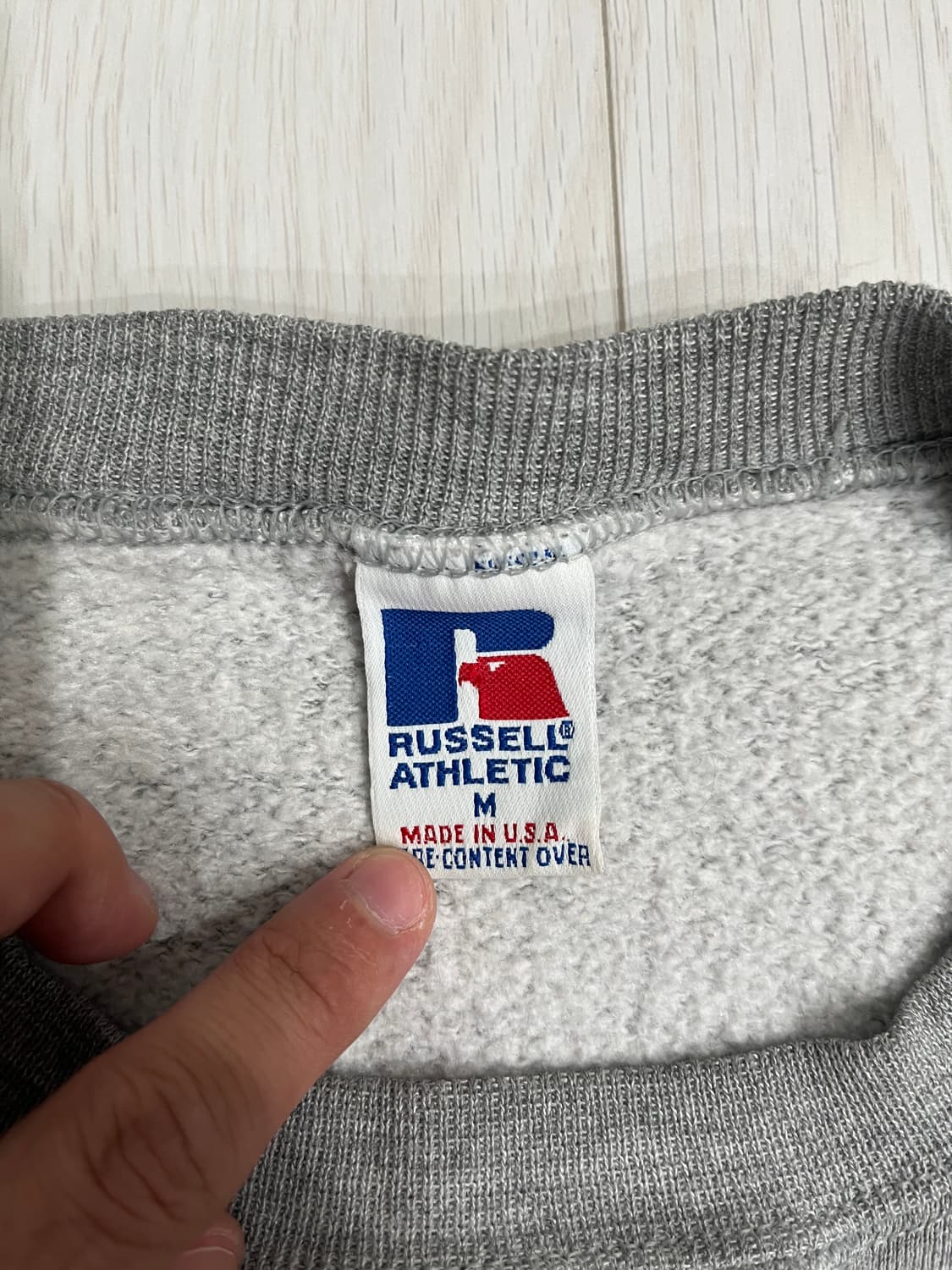 90s 빈티지 러셀 스웻셔츠 그레이 M made in USA 상품이미지2