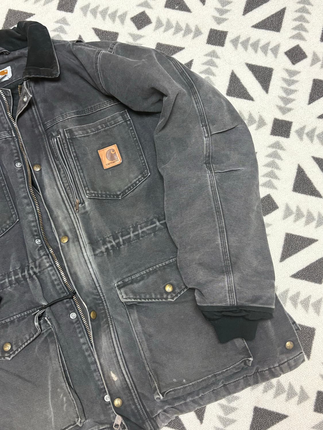 칼하트 오리지널 디트로이트 블랙 워크 자켓 상품이미지3