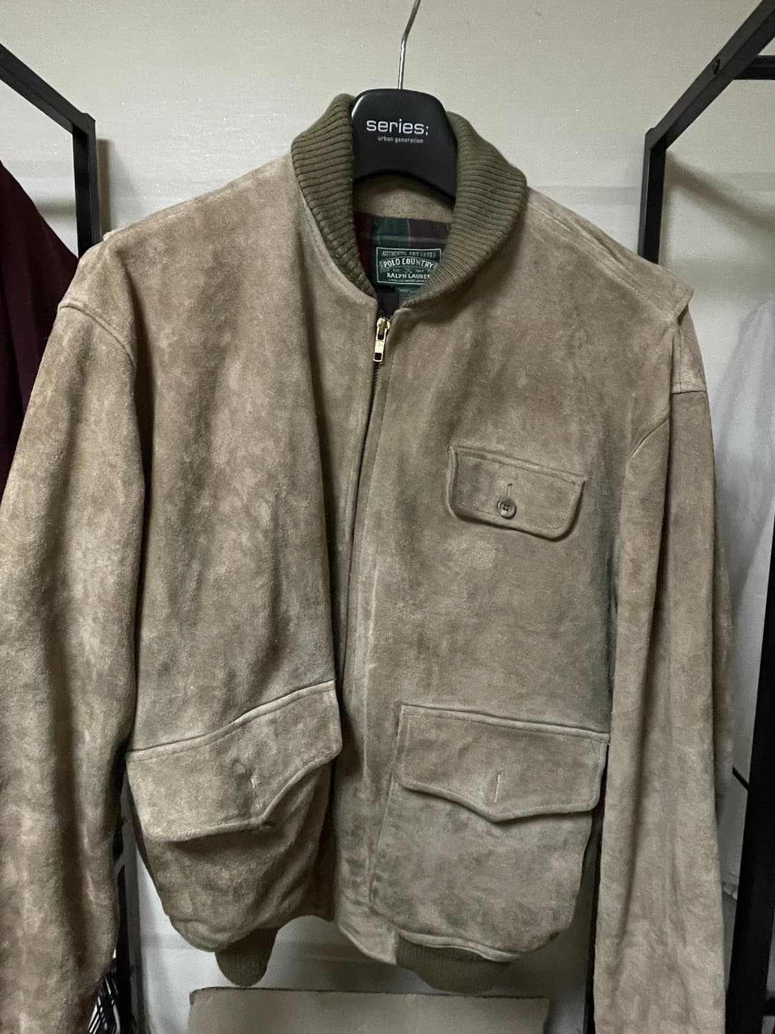 90s 폴로 컨트리 A-1 스웨이드 봄버 자켓 상품이미지1