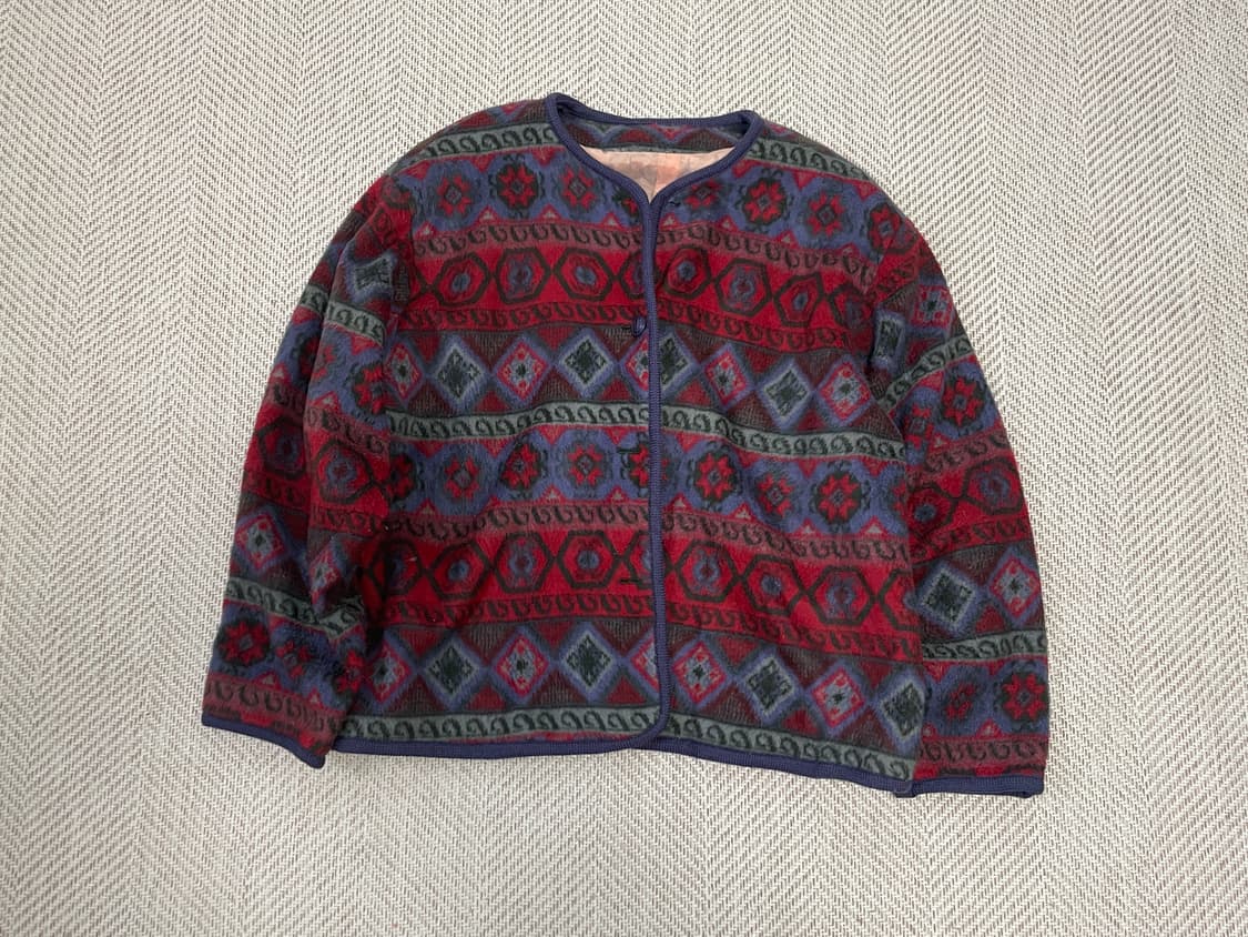 빈티지 에스닉 지오메트릭 노카라 자켓 J03561 상품이미지1