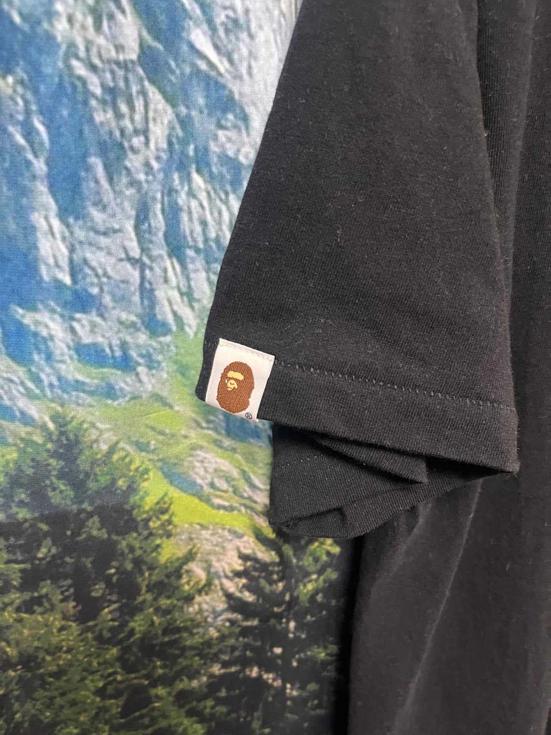 베이프 재팬 컬리지 티셔츠 블랙 상품이미지4