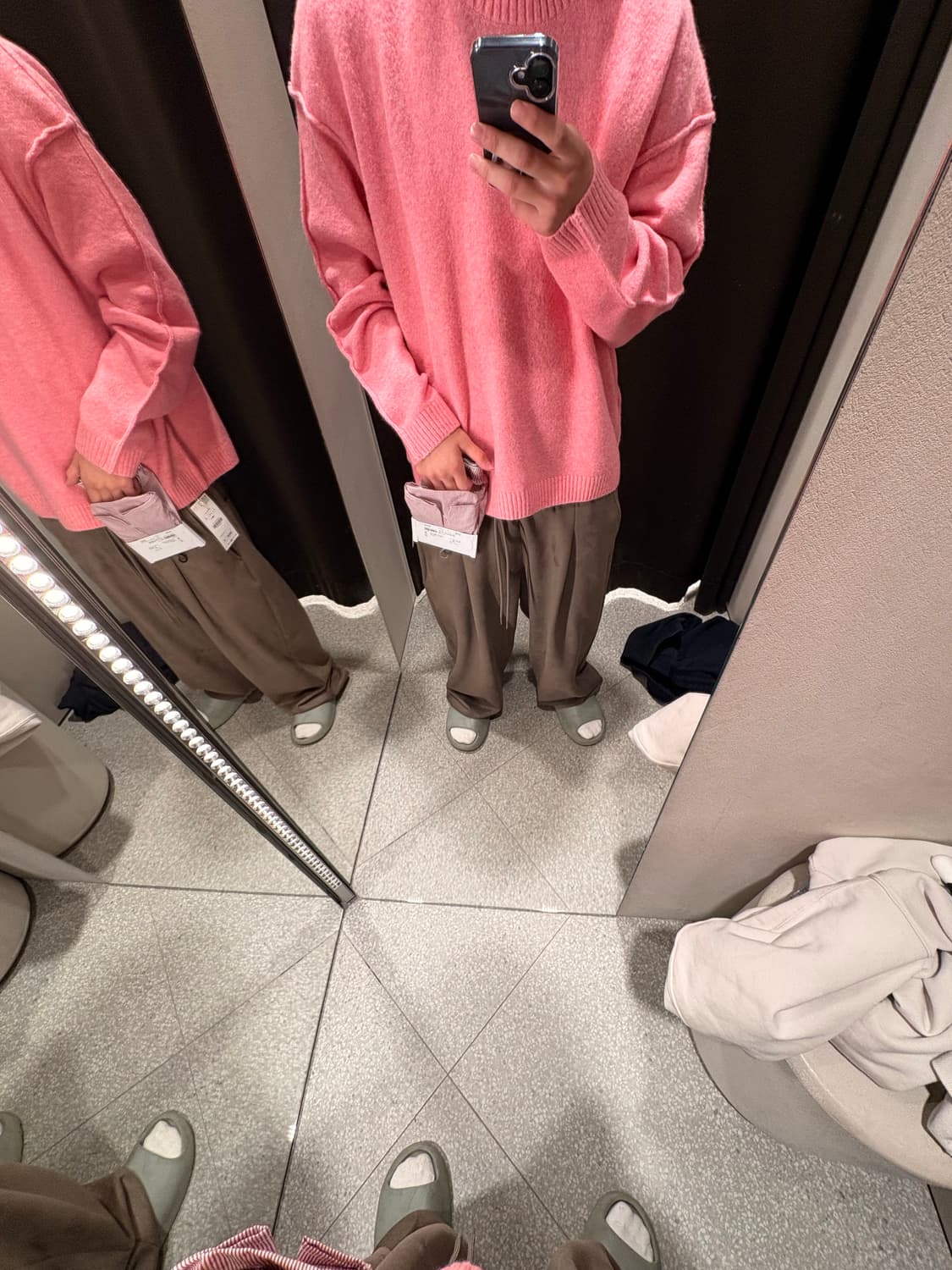 자라 핑크 니트 스웨터 상품이미지1