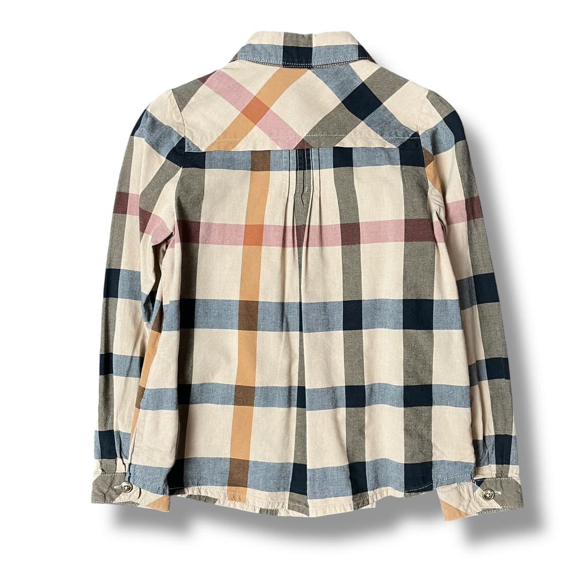 닥스 키즈 베이지 블루 레드 멀티 배색 긴팔 셔츠 130 상품이미지2