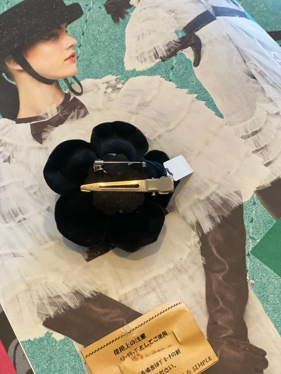 빈티지 블랙 코사지 브로치 상품이미지3