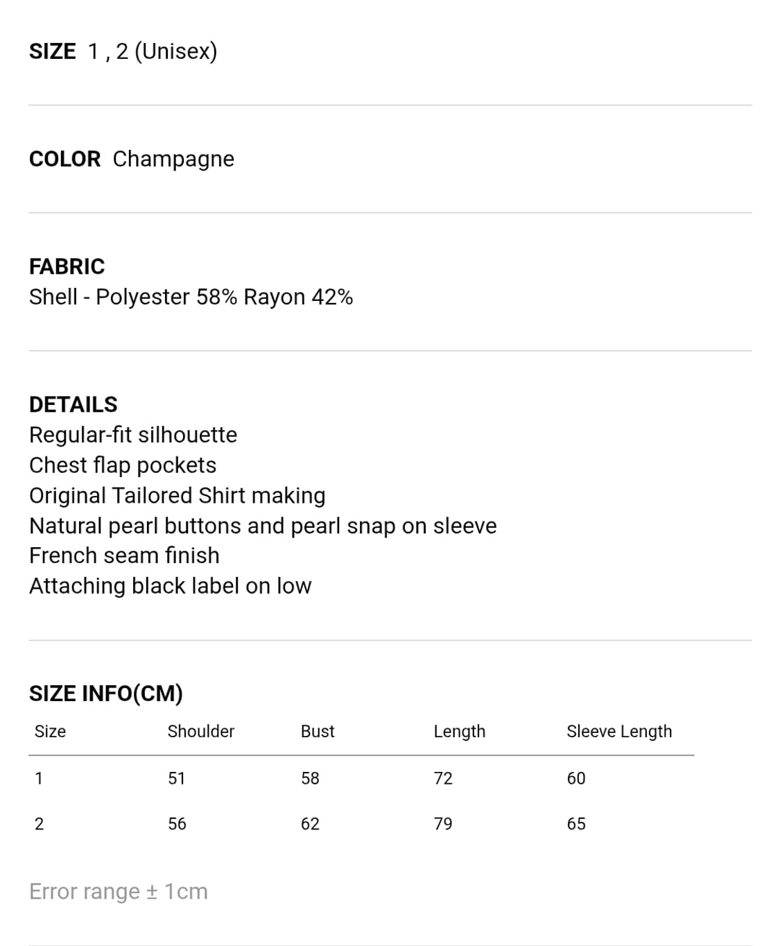 Taile 타일레 사틴 오피서 셔츠 1Size 상품이미지3