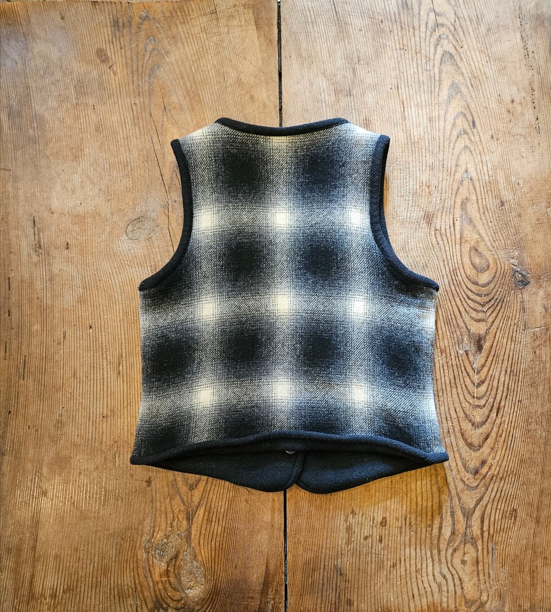 빈티지 울 체크 리버시블 베스트  상품이미지2