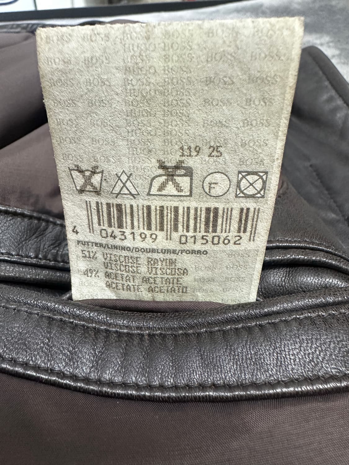 00s HUGO BOSS 램스킨 레더 자켓 XL 상품이미지10