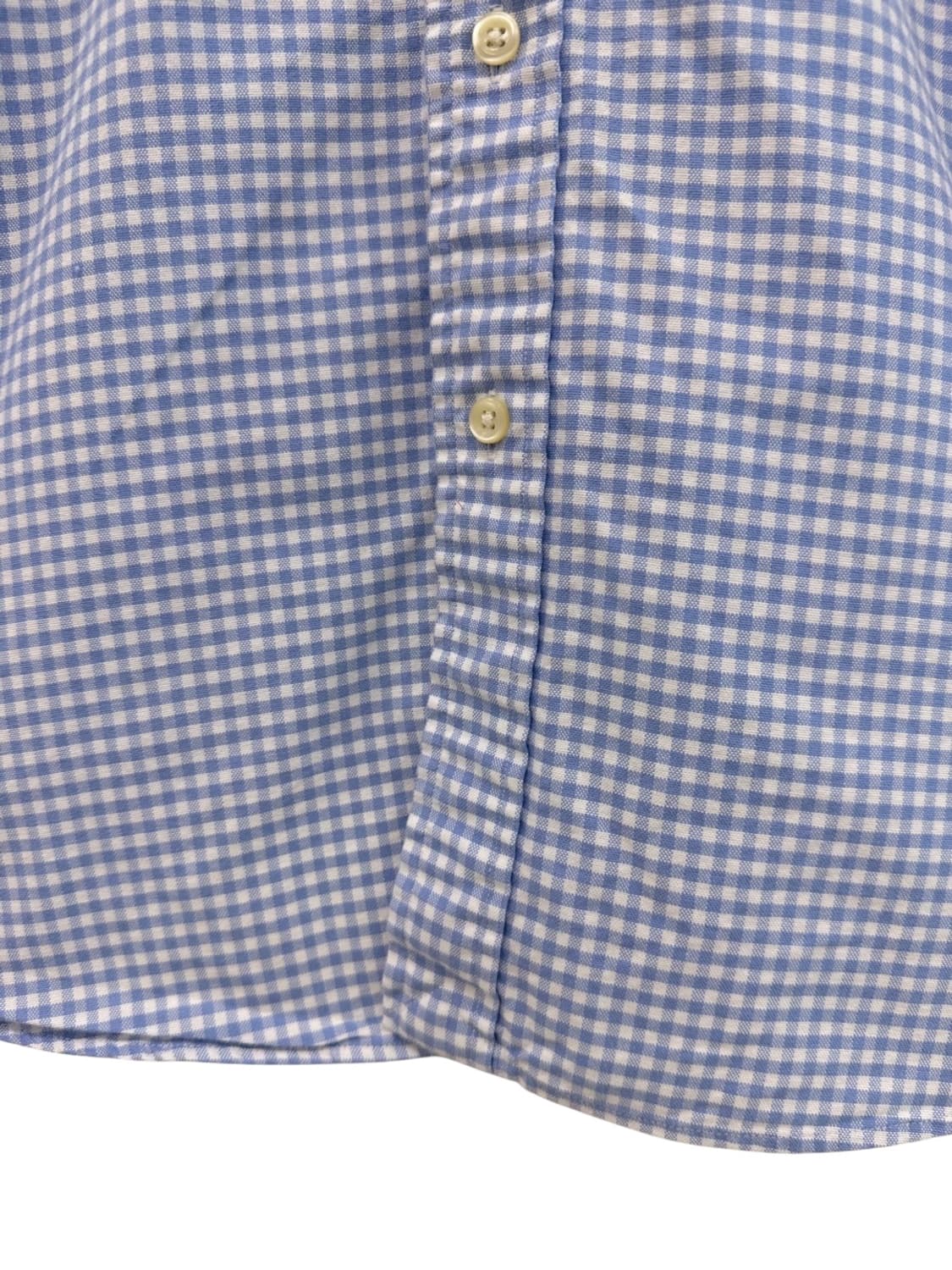 폴로 체크셔츠 화이트&스카이블루 (M,클래식핏) 상품이미지5