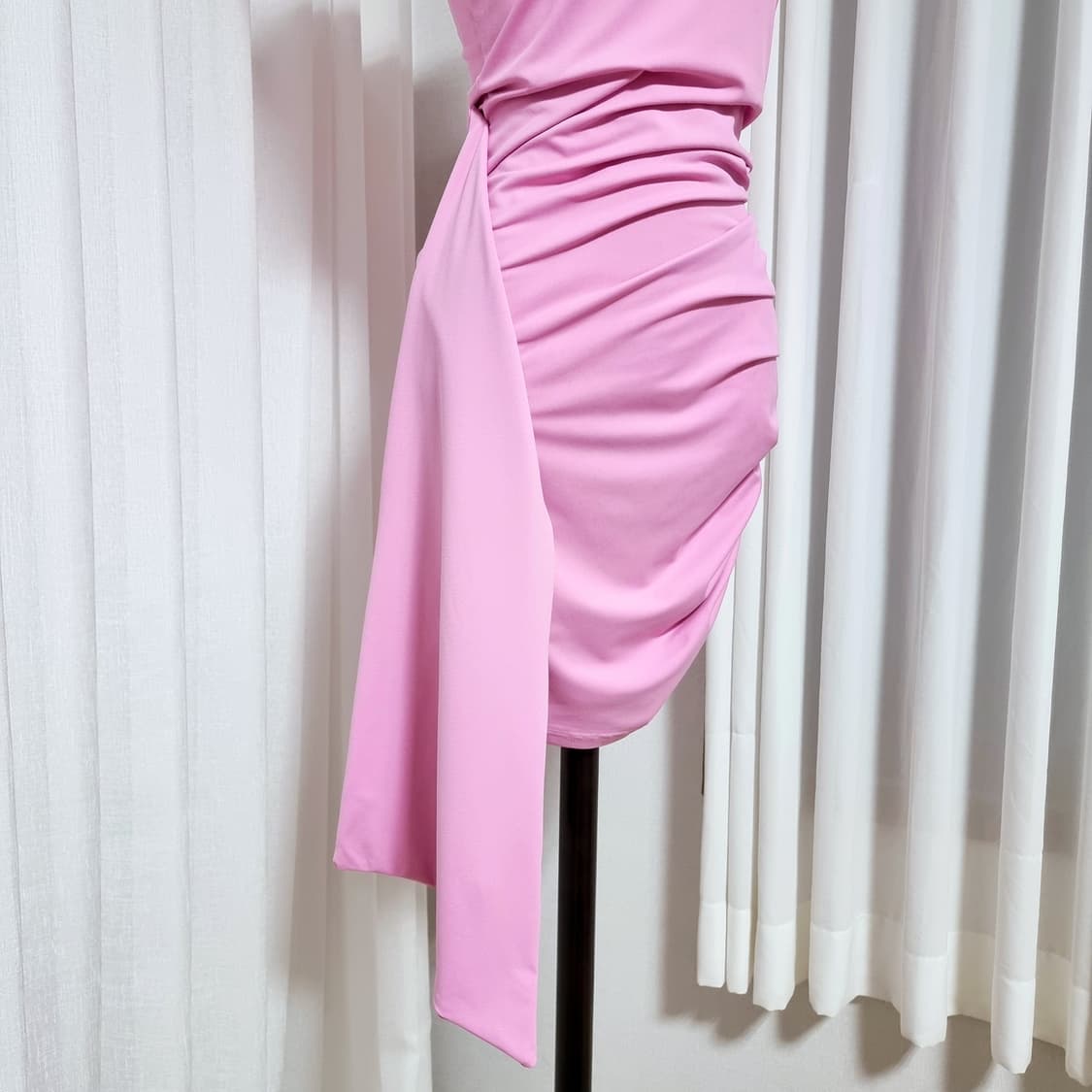 SHEIN 쉬인 셔링 스판 원피스 (44~55/표기S) 택달린 새상품 상품이미지8